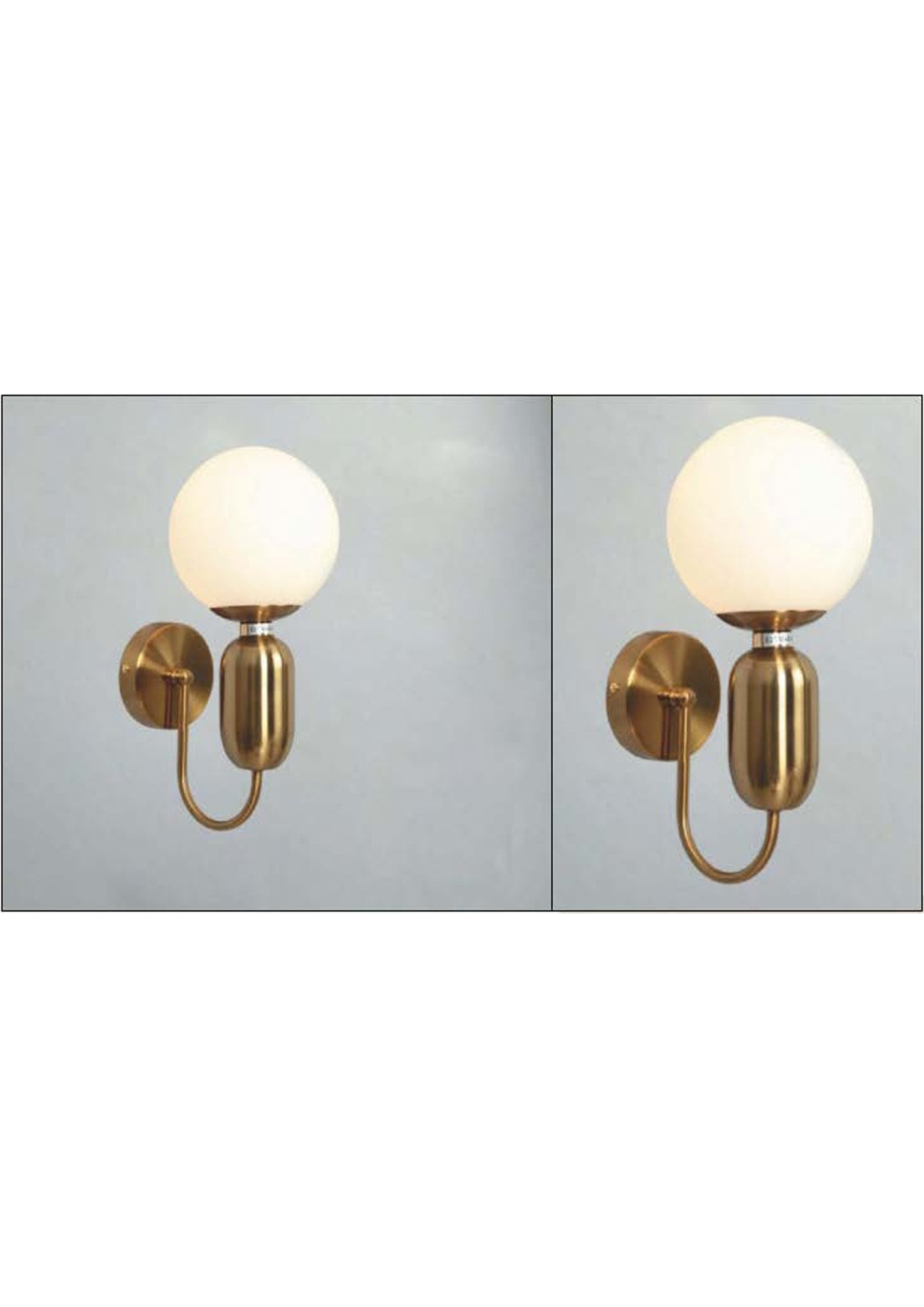 Beyond Lights - Brass Globe Sconce- GL